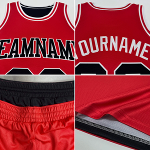 Custom Reversible Basketball Jersey And Shorts Uniform Set Lightweight Mesh Material For Training And Matches Team Sportswear - Product Image 5