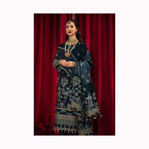 Salwar Kameez de seda nupcial pakistaní de moda para mujer de alta calidad hecho de algodón para ropa de boda disponible a precio mayorista - Product Image 4