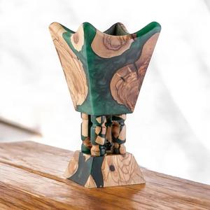 Brûleur à encens Bakhoor en résine et bois de style vintage classique arabe, écologique, en acrylique, pour usage aromatique - Product Image 3