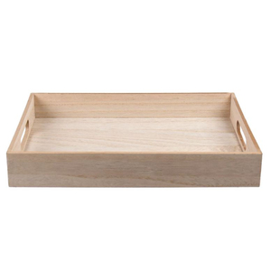Plateau de service de luxe en bois naturel fait main de qualité Accueil Hôtel Ware Plateau de restauration Plateau de service en bois avec poignées en corde - Product Image 5