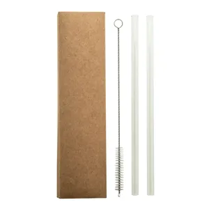 Ensemble de pailles en verre GlasSip écologiques, accessoires de boisson haut de gamme - Product Image 5