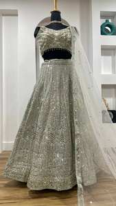 Moderno Lehenga Choli de Georgette con Lentejuelas y Bordado Dori, Vestidos de Fiesta de Secado Rápido - Product Image 2