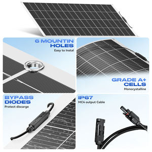 Pannelli Solari Flessibili Arrotolabili a Film Sottile per Uso Domestico su Tetto, Prezzo di Fabbrica, 80W 100W 150W 200W, Leggeri - Product Image 3