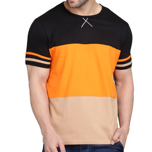 เสื้อยืดแขนสั้นผู้ชายผ้าคอตตอน/โพลีเอสเตอร์ พิมพ์โลโก้ตามสั่ง ดีไซน์ใหม่ ลายเรียบ ผ้าถักน้ำหนัก 220 กรัม ระบายอากาศได้ดี - Product Image 1