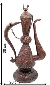 Jarra Surahi de latón alto para decoración de suelo o entrada - Product Image 4