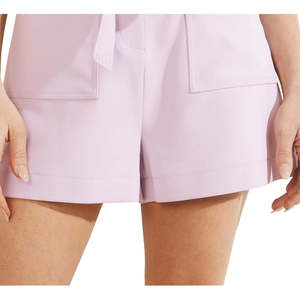 Shorts GUESS da donna Valentina a vita alta con cintura, viola, taglia M - Shorts fantasia in poliestere e cotone elasticizzato - Product Image 3