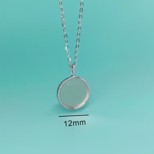 Colgante DIY de Plata de Ley 925 auténtica, componente de 12mm, ajuste conmemorativo, recuerdo, leche materna, cenizas, collar en blanco, joyería - Product Image 6