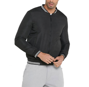 Veste de baseball universitaire sans col à broderie personnalisée pour hommes, manteau Letterman grande taille à la mode pour l'hiver, vente en gros - Product Image 2