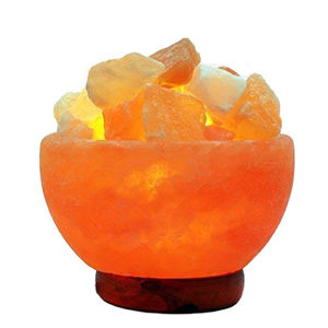 Lampe de sel en cristal sur mesure sculptée à la main Décoration de bol de feu de l'Himalaya au diffuseur en vrac Lampes de sel de l'Himalaya - Product Image 1