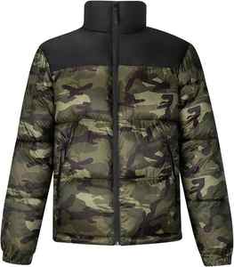 Chaqueta acolchada cálida de invierno para hombre, abrigos gruesos resistentes al agua, chaquetas de camuflaje con cuello levantado - Product Image 1