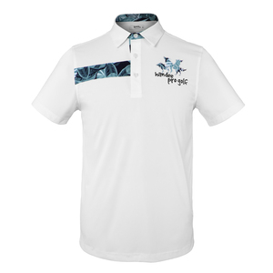 Venta al por mayor ODM de alta calidad de los hombres de poliéster seco Spandex deportes de golf botón para Polo camiseta logotipo personalizado con estampado floral - Product Image 2