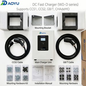 Chargeur rapide mural DC robuste IP55 80 kW CCS1 CCS2 GBT OCPP avec application intelligente pour station de charge rapide extérieure commerciale - Product Image 5
