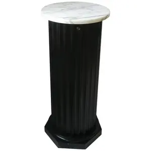 Colonne et piliers en marbre noir et blanc, piliers en pierre de marbre, pilier en marbre pour la décoration intérieure - Product Image 1
