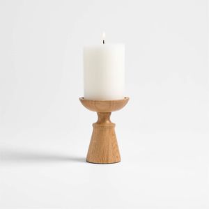 Handcrafted mango <b>wood</b> candle <b>holder</b> set for home office restaurant or hotel with beautiful detailed finish work - Product Image 1