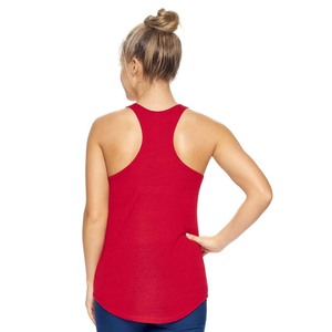 Débardeur à dos nageur côtelé de couleur unie pour femmes Débardeurs à dos nageur en gros - Product Image 3