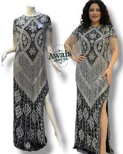 Vestidos de Noche de Lujo Estilo Imperio con Bordado de Cuentas de Cristal, Silueta en Línea A hasta el Suelo para Fiestas de Mujeres - Product Image 1