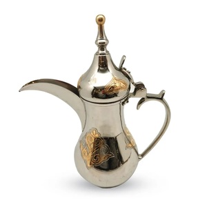 Bouilloire Arabe Authentique Dallah Finition Argentée Pot à Café Vintage en Métal pour les Mariages Occasions Spéciales et Cadeaux - Product Image 2