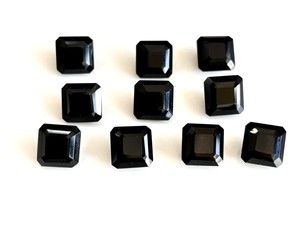 Natural 10mm Asscher Cut Black Onyx Calidad AAA-Piedra preciosa suelta para la fabricación de joyas - Product Image 2