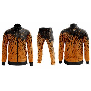 Nueva moda de peso pesado holgado 2 piezas conjuntos de chándal de gran tamaño chándales Logo Tech Fleece Zip Plain Jogging hombres chándal - Product Image 6