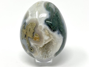 ไข่โยนีสำหรับขาย,ผลึกบำบัดจากธรรมชาติหินมอสส์ไข่อาเกตไข่ขัดธรรมชาติ - Product Image 2