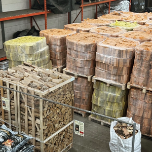 Bûches de bois de chauffage en chêne naturel séché au four, bois de chauffage fendu, allume-feu, granulés de sciure, base de stockage, transport et déménagement. - Product Image 1