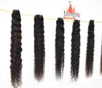 Ekstensi Rambut Manusia Asli India Tamil Nadu Remy Grosir, Kutikula Tersusun Rapi, Virgin Bundle, Double Weft, Gelombang, Untuk Sambungan Rambut