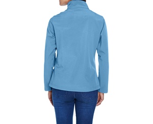 Veste imperméable à capuche pour femme avec logo et design personnalisés, coupe-vent softshell léger, manteau d'extérieur en tissu respirant - Product Image 2