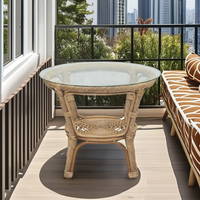 Table basse moderne en rotin tressé CORDELLA TWISTED, faite à la main, best-seller, style asiatique, élégante et confortable, pour salon, meubles de maison