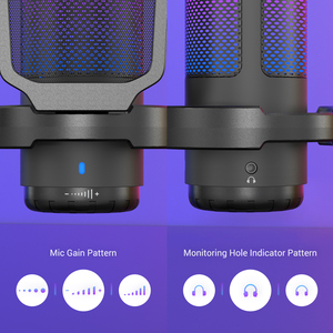 Oem ZTD38t Giá Trị Tiền Chất Lượng Cao Giá Rẻ Màu Xanh Đỏ Màu Xanh Lá Cây RGB Bảng <span class=keywords><strong>Condenser</strong></span> <span class=keywords><strong>Microphone</strong></span> Cho Ca Hát Chơi Game - Product Image 4