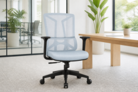 Chaise de bureau ergonomique en maille avec soutien lombaire, pivotante, avec accoudoirs, pour bureau, école, usine, directement de l'usine, OEM, ODM