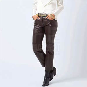 Pantalones de Cuero Cómodos para Mujer, Cuero Suave de Primera Calidad, Estilo Clásico para Uso Casual de Adultos - Product Image 4