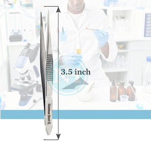 Pinzas de Sutura Rectas Dentadas Quirúrgicas para un Agarre Preciso y Trabajo de Sutura, Pinzas de Sutura Rectas Delicadas de Precisión - Product Image 2