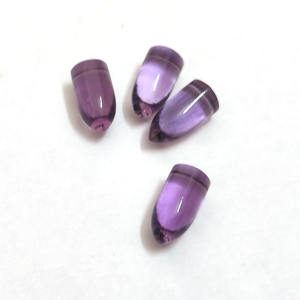 Améthyste 10x5mm pierre lisse en forme de balle Pierre précieuse libre de bonne qualité Pierre unie fantaisie 2.17 carat Pièce pour sertissage de bijoux - Product Image 4