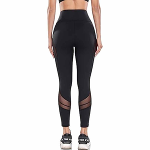 Mallas de fitness transpirables de cintura alta personalizadas de fábrica directa para mujer estilo informal Yoga gimnasio pantalones cintura elástica OEM precio barato - Product Image 2