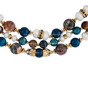 Comprar mejor diseño 2023 de SCI para mujeres boda y fiesta desgaste diamante diseñador resina cuentas collares conjuntos - Product Image 6