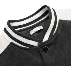 Chaqueta universitaria de lona personalizable de alta calidad con mangas de cuero de chenilla bordadas de secado rápido, colores personalizados para invierno - Product Image 6