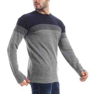 New Arrivals Full Sleeve Round Neck Striped Casual Wear Custom Design Logo Breathable Sweater Fashion Knitted Sweaters for Men - Product Image 2