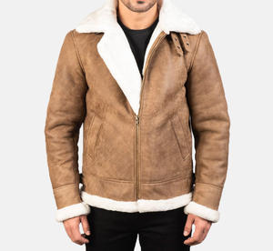 <b>Men's</b> Slim Fit <b>Black</b> Genuine Leather Motorcycle Jacket Stand Zipper Pockets Winter Casual Outerwear Front Washed Coated - Product Image 1