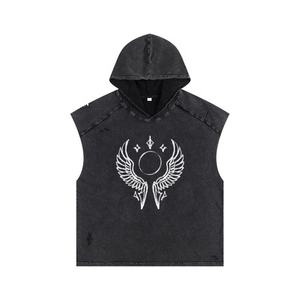 Nouveaux sweats à capuche sans manches pour hommes et design OEM, meilleurs modèles, qualité supérieure, vente en gros, col rond personnalisé français - Product Image 1