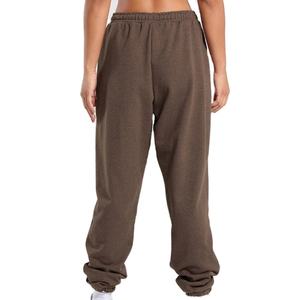 กางเกงวอร์มผ้าฟลีซกันยับสีน้ำตาลนุ่มสบายสำหรับผู้หญิงและผู้ชายไซส์พลัส เหมาะสำหรับวันพักผ่อนในฤดูหนาว เอวยางยืด ผ้าฝ้าย 100% รุ่น 2026 - Product Image 4