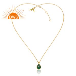 Diseño único 925 Plata Natural Kingman turquesa piedra preciosa colgante collar para mujer diseño personalizado joyería proveedor - Product Image 1