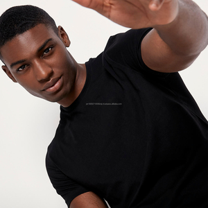 เสื้อยืดผ้าฝ้ายผู้ชายสีทึบอีลาสเทนสีพื้นเสื้อใส่เล่นกีฬาใส่ไปยิมฟิตเนสแบบ95% โลโก้ได้ตามต้องการ - Product Image 5