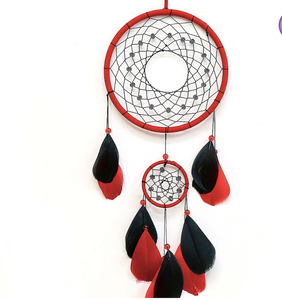 Colgante de pared de plumas tradicional hecho a mano decoración del hogar para colgar en la pared decoración del hogar - Product Image 1