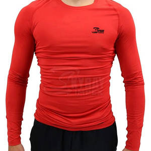 Chemises de compression légères et ajustées pour hommes Chemises de compression d'entraînement de couleur unie de haute qualité - Product Image 2