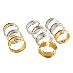 Intricate Floral Design Gold and Silver Plated Fashion <b>Rings</b> for Resale - Product Image 2