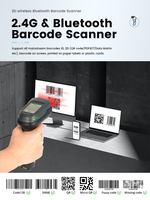 Lecteur de code QR Android XB-D68T, prix d'usine, scanner de code-barres sans fil 2D portable avec support intelligent