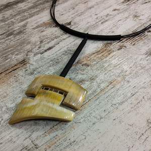 BUFFALO nouveauté Buffalo corne de boeuf collier poli Animal Style os bijoux Design naturel perles femmes filles mariage - Product Image 4