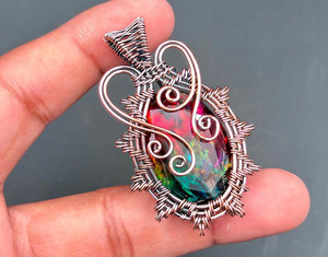 Conjunto de Joyería de Moda con Colgante de Larimar de 25 a 30 mm con Diseño de Macramé, Estilo Hindú, para Niños, Regalo de Aniversario - Product Image 1