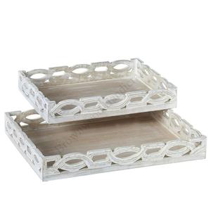 ชุดถาดเสิร์ฟไม้มะม่วงแกะสลักด้วยมือ3ชุดสไตล์โมเดิร์นสำหรับใช้ในบ้านกลางแจ้งในร้านอาหารโรงแรม - Product Image 4