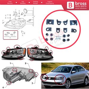 Ensemble de supports de réparation de phares BHL528+BHL529, côté gauche et droit, pour Jetta MK6 A6 5C6 2010-2018 5C7998225 5C7998226 - Product Image 6